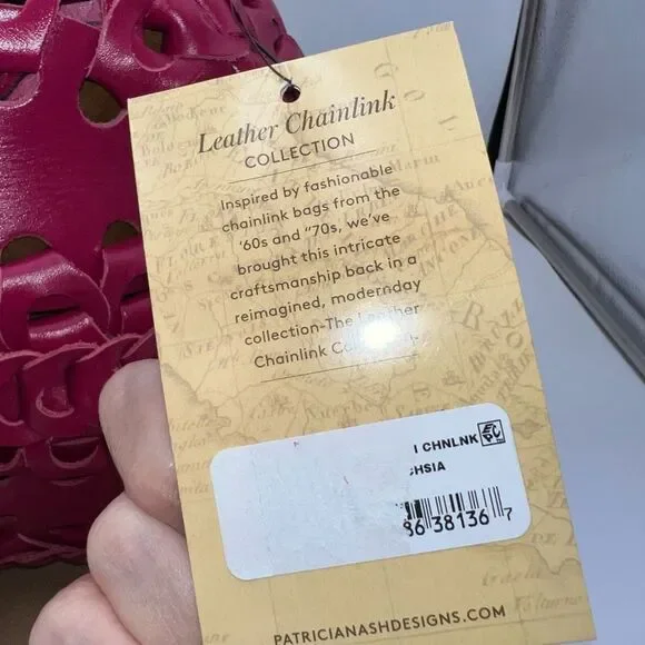 Patricia Nash RARE Ticci Woven Leather Chain Link Convertible Crossbody Bag in F - Picture 5 of 11